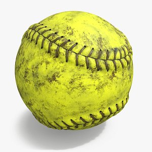 Official Softball Europe Match Ball Yellow Used