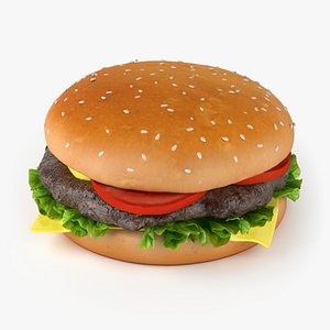 cheeseburger food 3d c4d