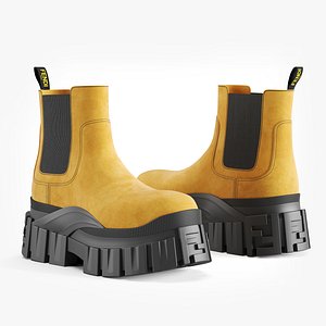 3D Fendi Force Chelsea boots model