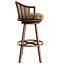 1st DIBS Set of Three McGuire Rattan Swivel Bar Height Stools