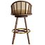 1st DIBS Set of Three McGuire Rattan Swivel Bar Height Stools