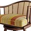 1st DIBS Set of Three McGuire Rattan Swivel Bar Height Stools