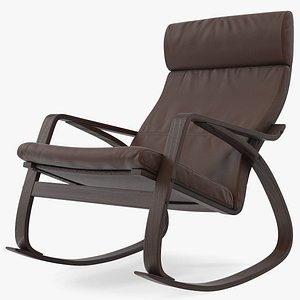 Genuine Leather Rocking Chair