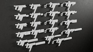 Low Poly KrissV-style -20 Variations Game Ready 3D