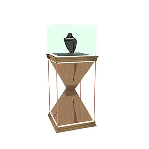 Luxury Hourglass Jewelry Showcase - Classic Hazelnut 3D model