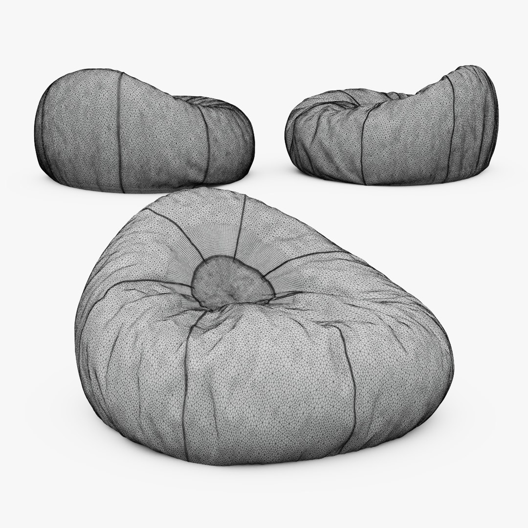 3d Bag Chair Model