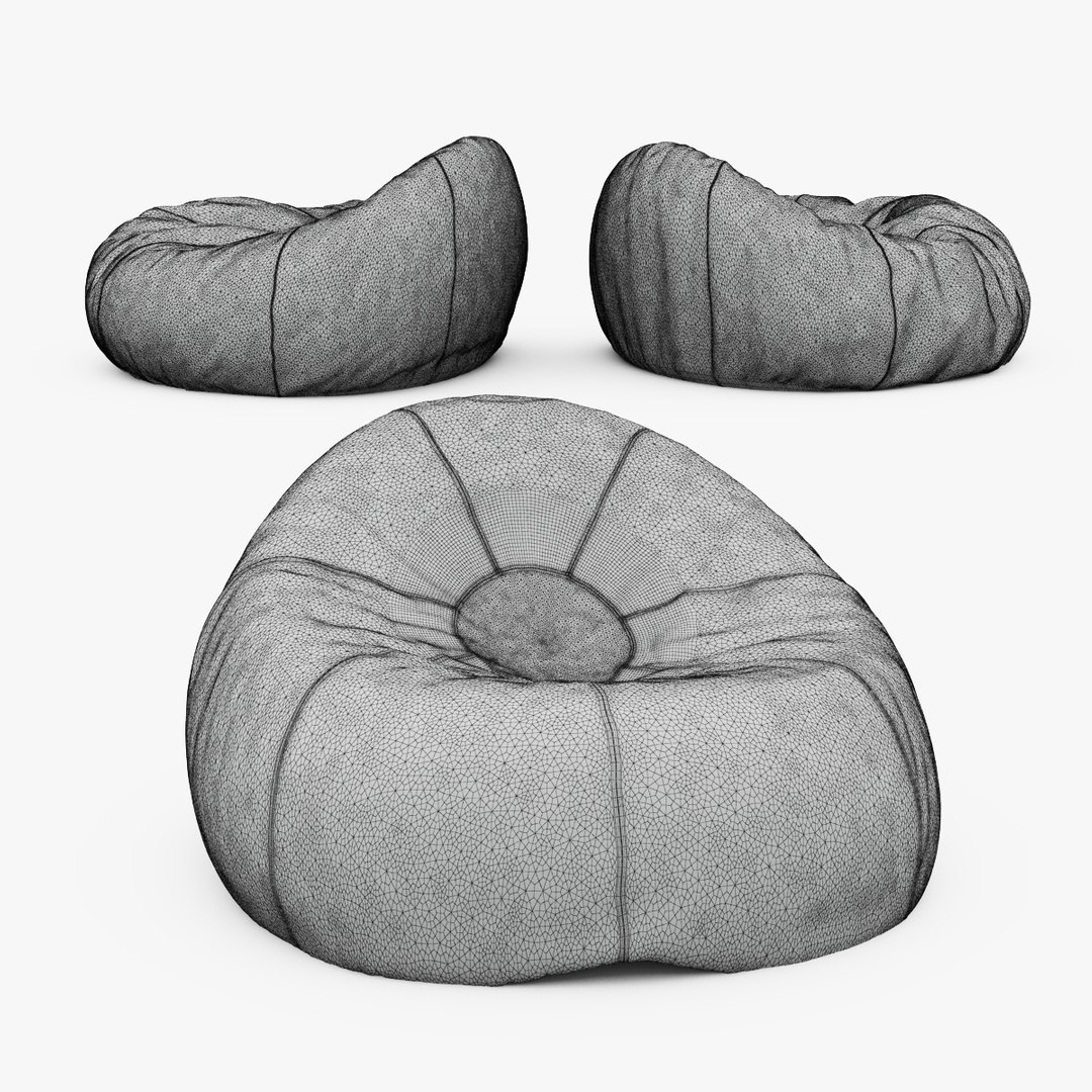 3d Bag Chair Model