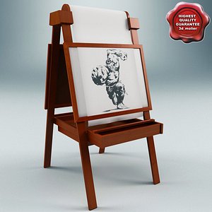 3d model easel small