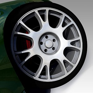 wheel import car 3d model