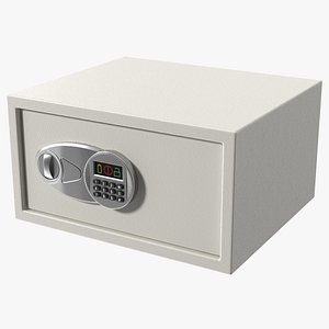 3D Digital safe white model