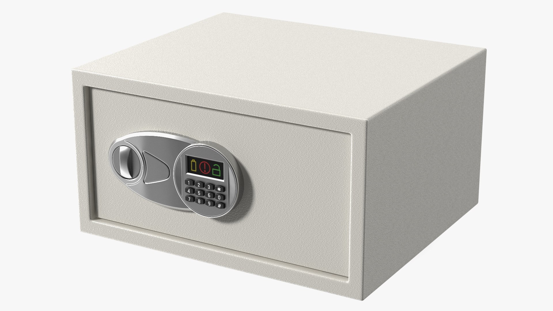 Digital Safe White 3D model preview
