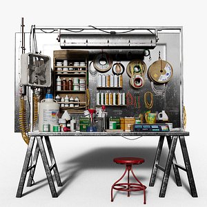 Lab Workbench 3D model