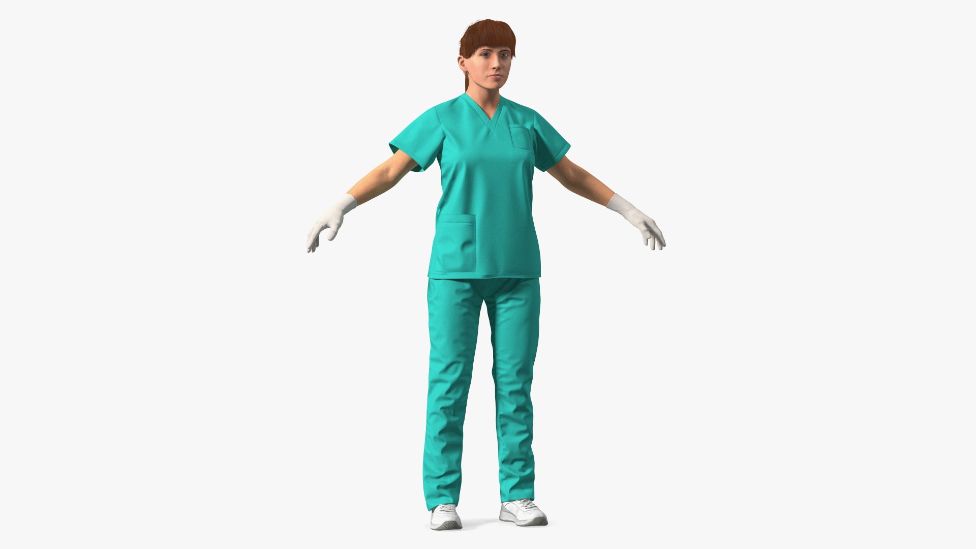 Female Doctor Character Fur 3D model preview