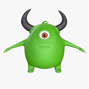 Cartoon One Eye  Monster 3D model