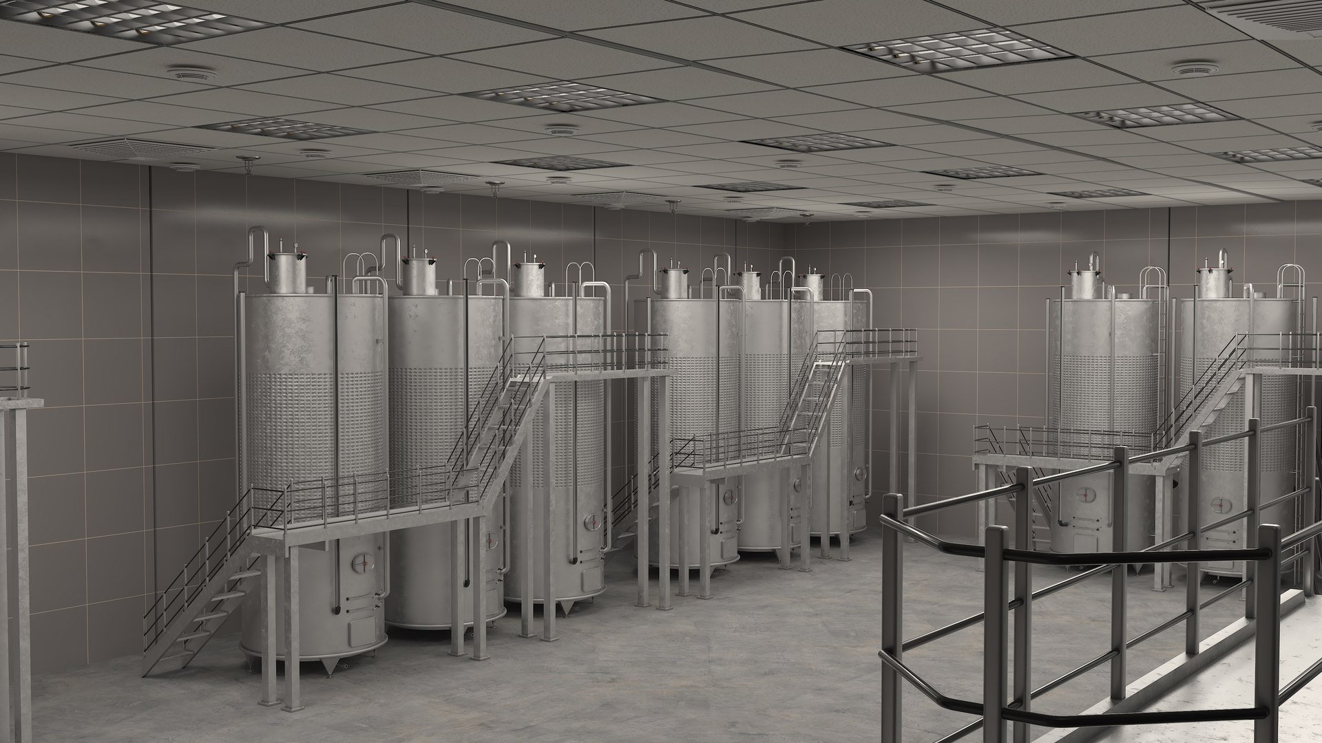 3D Wine Manufacture Interior - TurboSquid 2209688