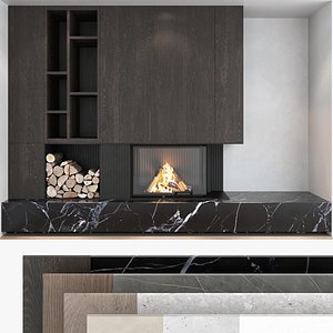 Fireplace and Firewood set 05