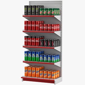 Supermarket Soda Shelves