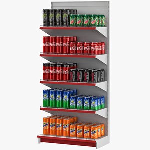 Supermarket Soda Shelves