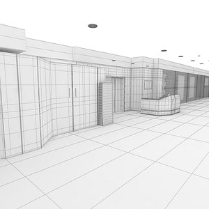 commercial area 3D model