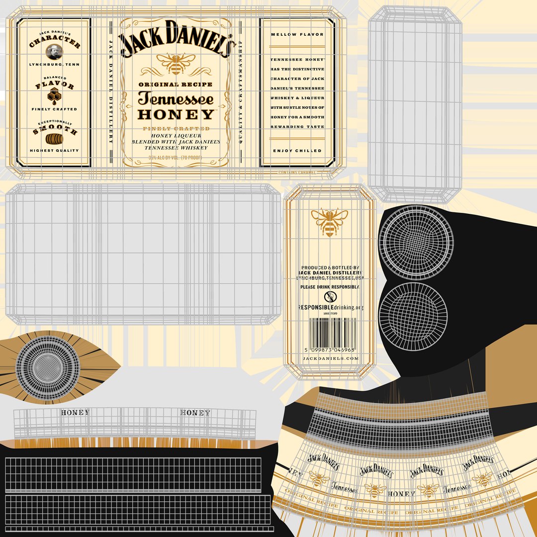 Jack Daniels Whiskey Bottle Tenesse Honey 3D model https://p.turbosquid.com/ts-thumb/Va/BdNZkH/lI/uv01/png/1704577796/1920x1080/fit_q87/8d7a9bd2e53c7da31f930137e2c281ef2c86c530/uv01.jpg