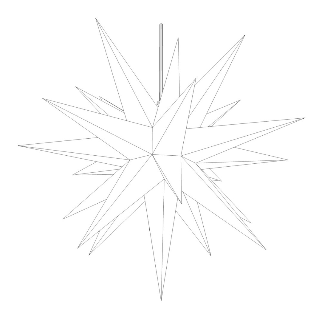 3d model moravian star