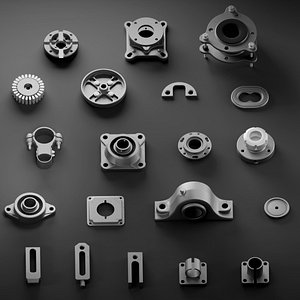 Industrial Parts Bundle 3D model