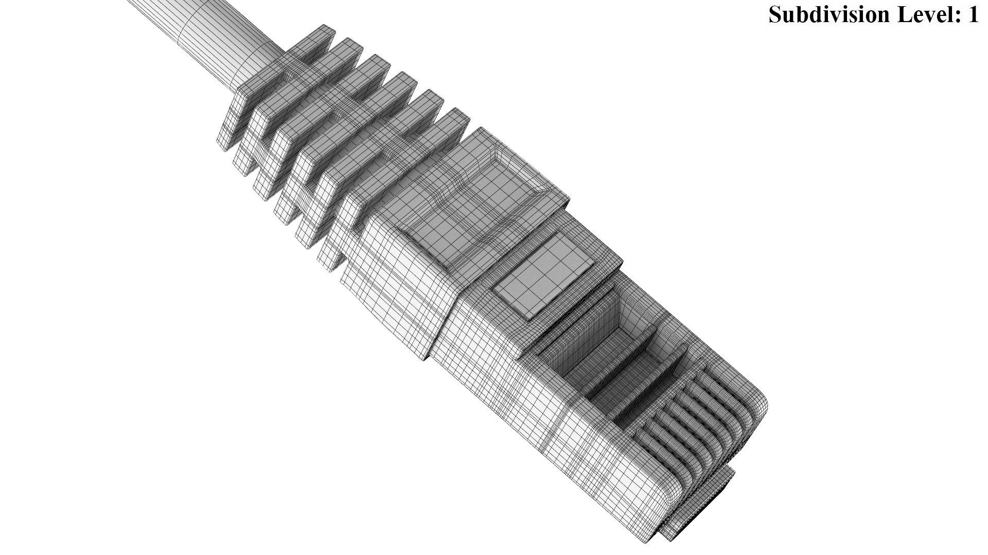 3D Detailed Ethernet Blue Cable - TurboSquid 2111704