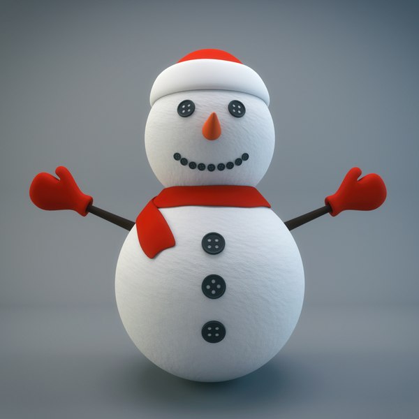 Snowman snow man 3D model - TurboSquid 1219412