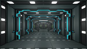 Sci Fi Corridor Futuristic
