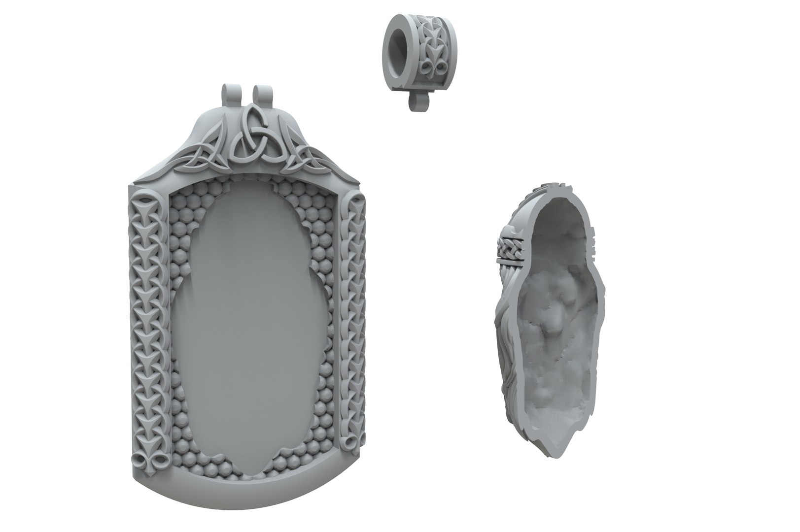 Jewelry Silver Pendant God 3D Model - TurboSquid 1337258