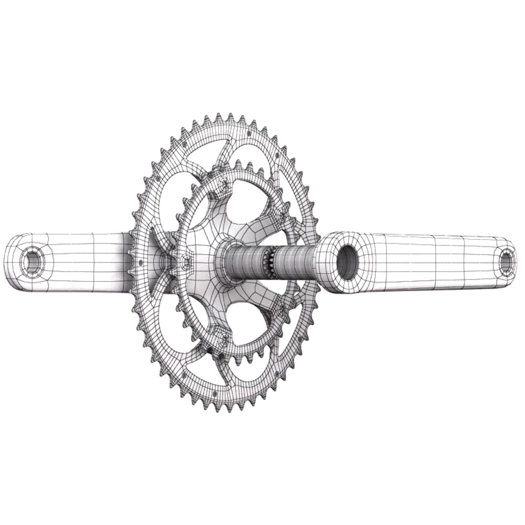 3d Campagnolo Super Record Crankset