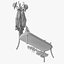 COAT RACK BENCH model
