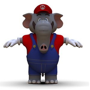 Super Mario Wonder Elephant 3D