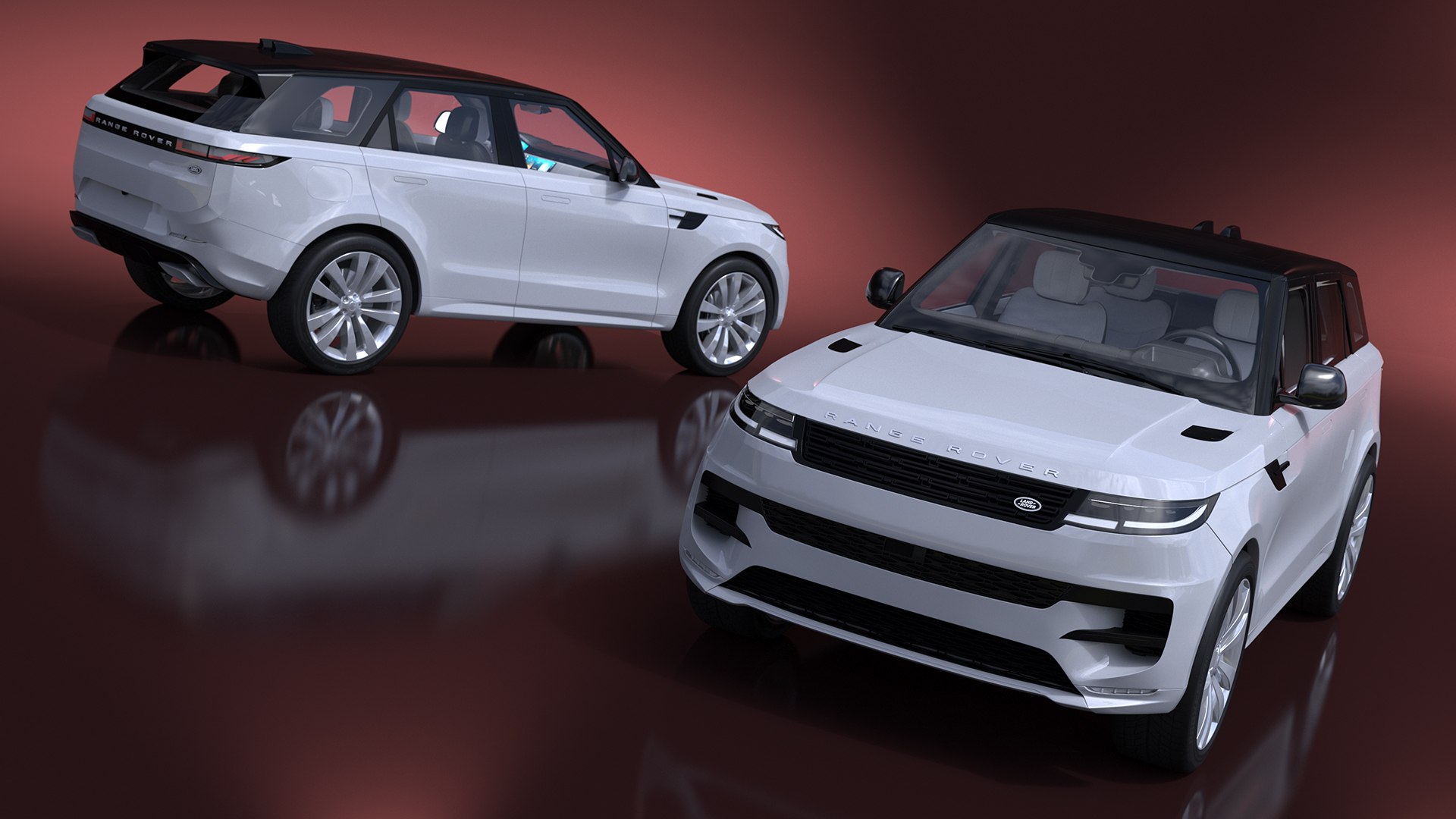 Range Rover Sport SUV Light Grey Simplified 3D Model - TurboSquid 2383181