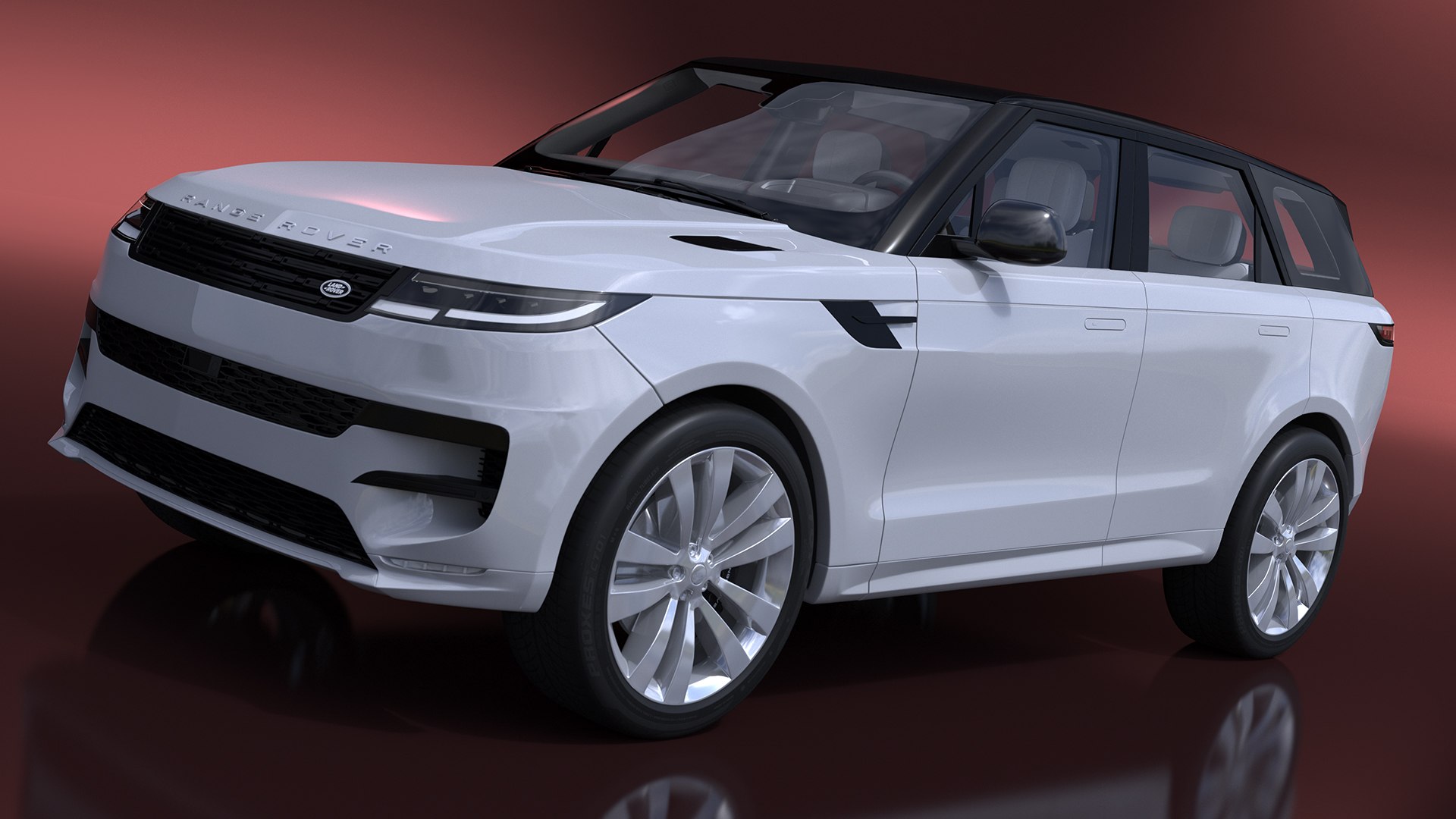 Range Rover Sport SUV Light Grey Simplified 3D Model - TurboSquid 2383181