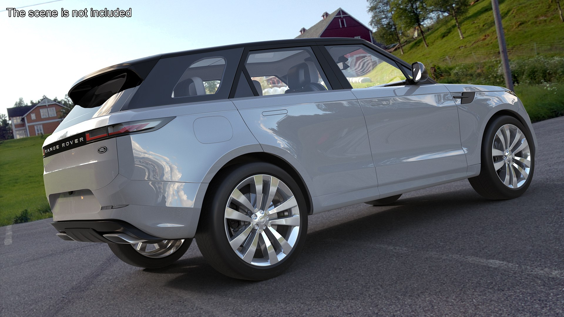 Range Rover Sport SUV Light Grey Simplified 3D Model - TurboSquid 2383181