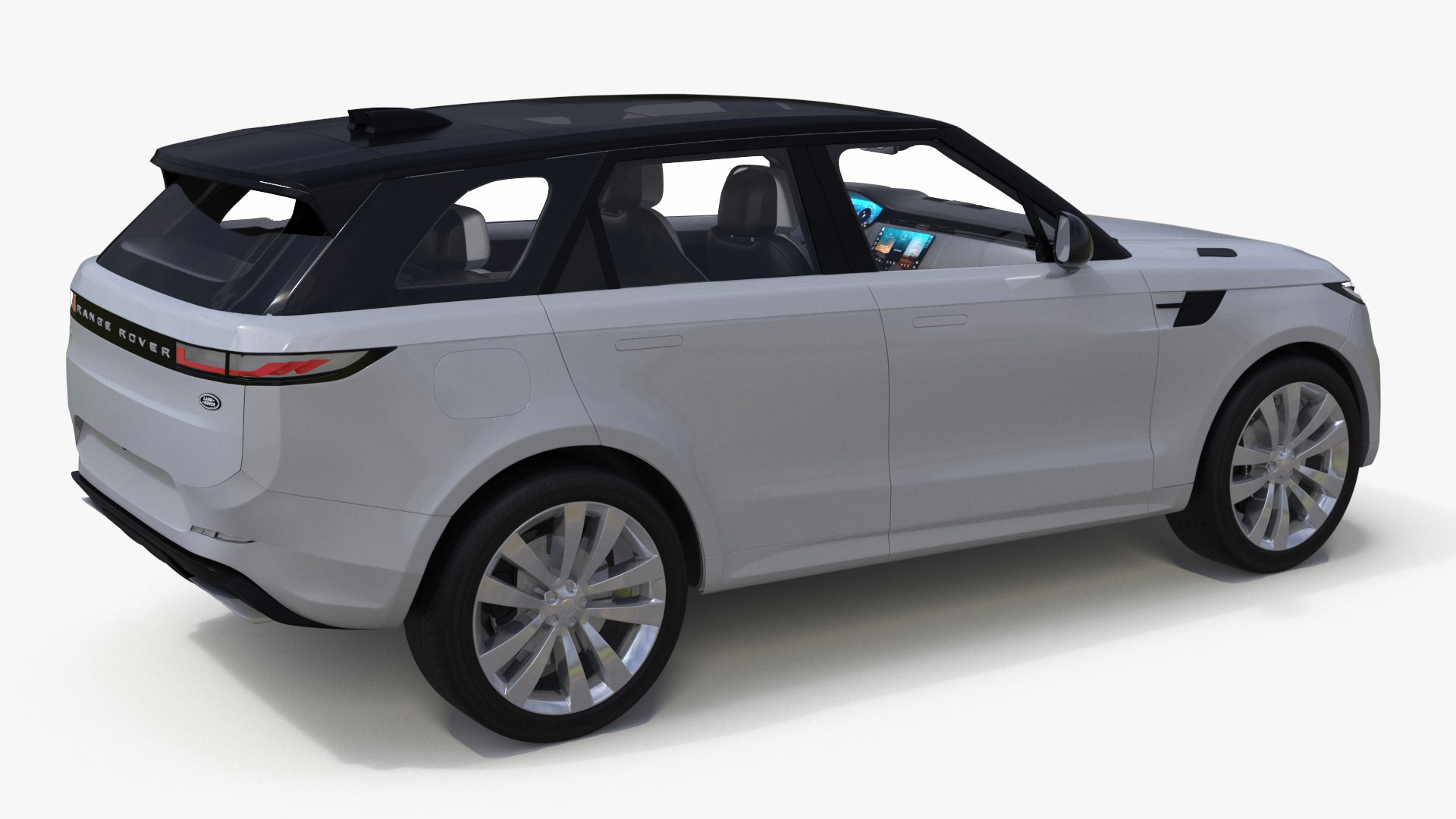 Range Rover Sport SUV Light Grey Simplified 3D Model - TurboSquid 2383181