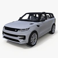 Range Rover Sport SUV Light Grey Simplified
