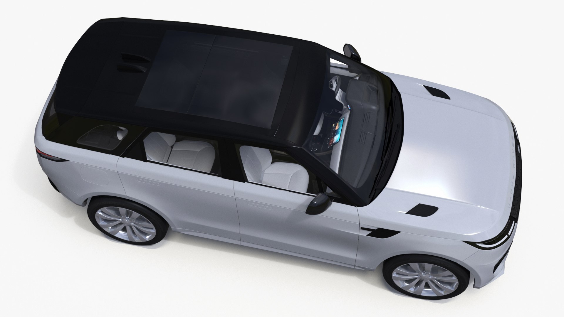 Range Rover Sport SUV Light Grey Simplified 3D Model - TurboSquid 2383181