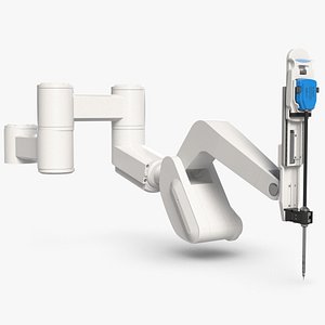 3d 3ds laboratory robot arm 3