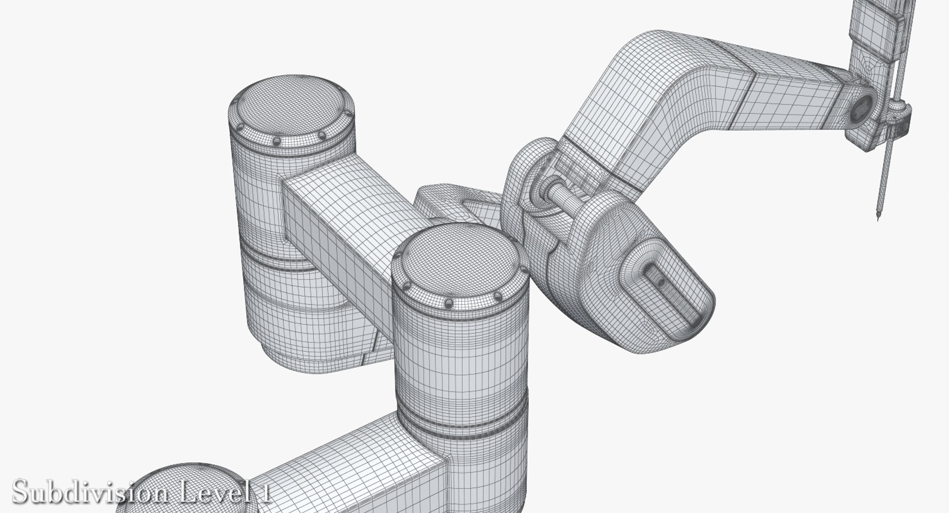 3d 3ds laboratory robot arm 3