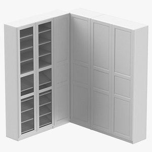 3D scandinavian wardrobe model