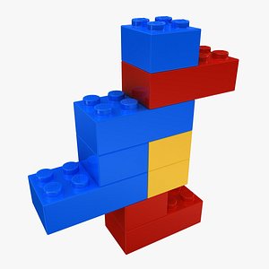 realistic lego bricks shape 3d 3ds
