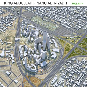 King Abdullah Financial District KAFD Riyadh 3D model