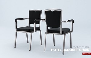 3d hotel banquet chair model