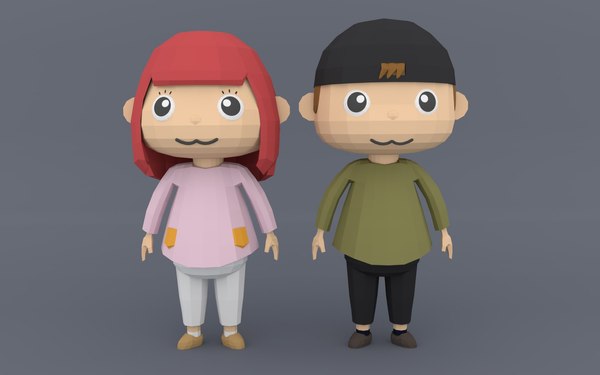 3D model cartoon characters