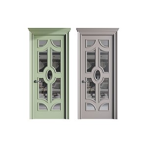 Modern entrance door 72 3D model