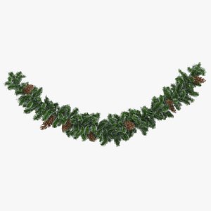 3D garland frosted medium