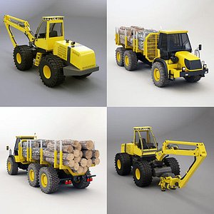 articulated timber timberjack 3d 3ds