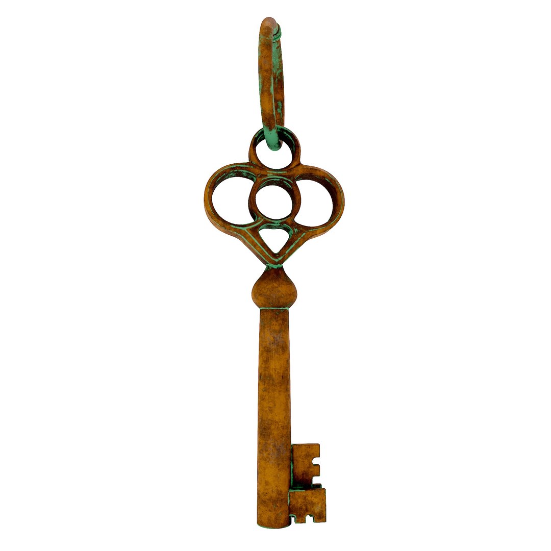 Rusty vintage key 3D model - TurboSquid 1977589